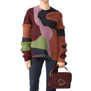 Peter Pilotto Heavy Knit Patchwork Sweater Size M